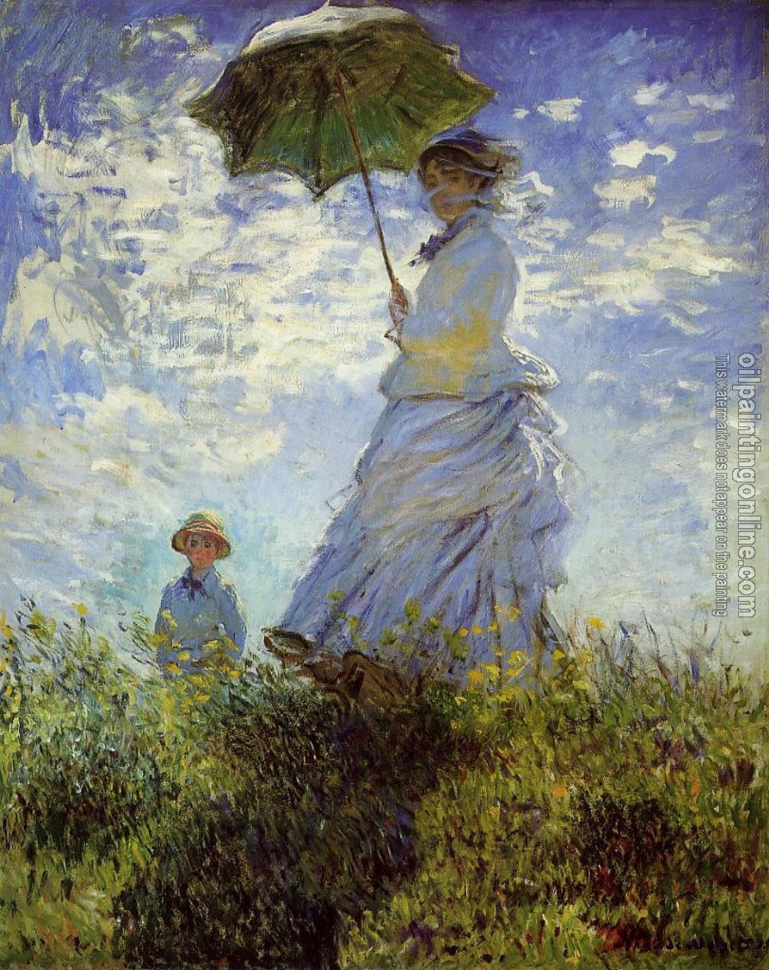 Monet, Claude Oscar - The Walk - Woman with a Parasol